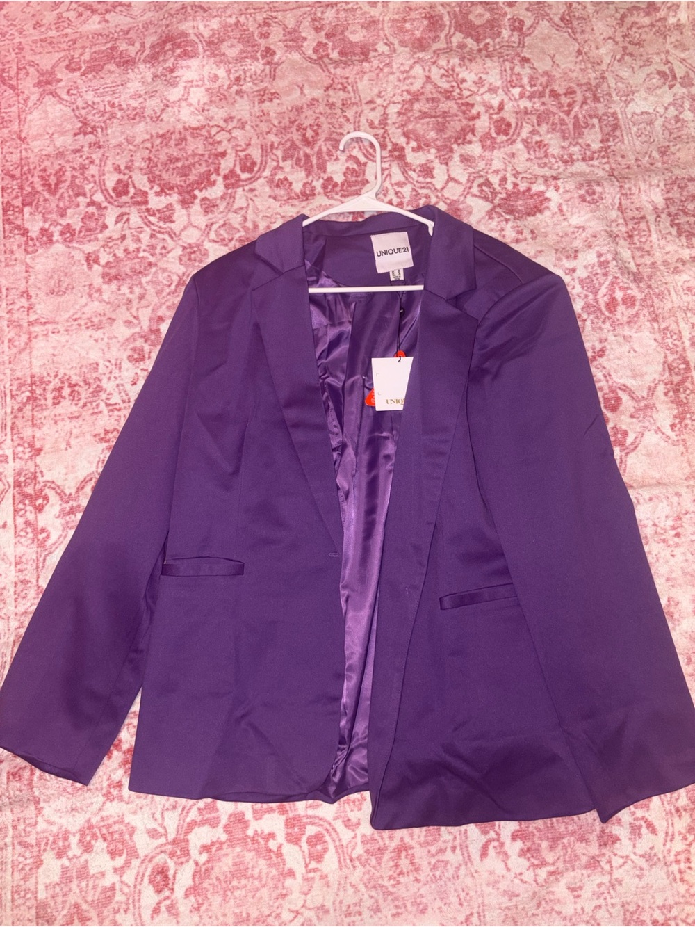 UNIQUE21 Women's Purple Blazer Jacket